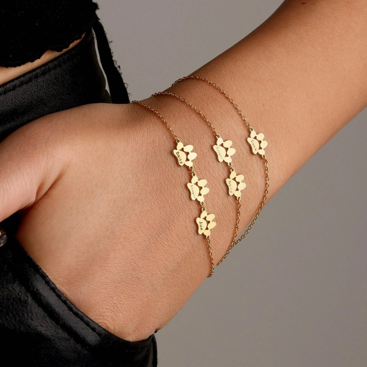 Bracciale zampetta in acciaio inossidabile