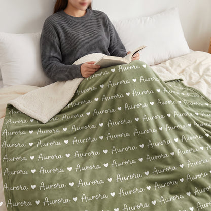 Coperta personalizzata sul letto