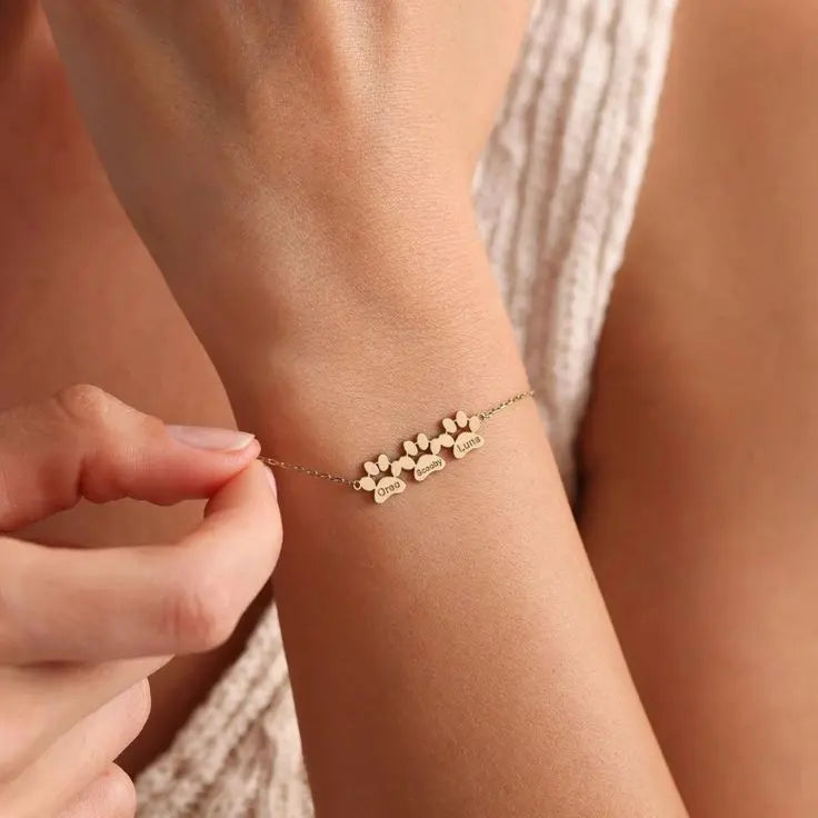 Bracciale zampetta indossato con orologio