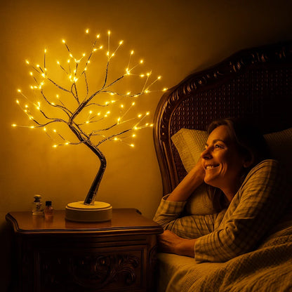 Arbora albero della vita luminoso sul comodino