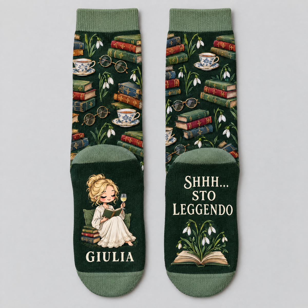 Calzini personalizzati stesi