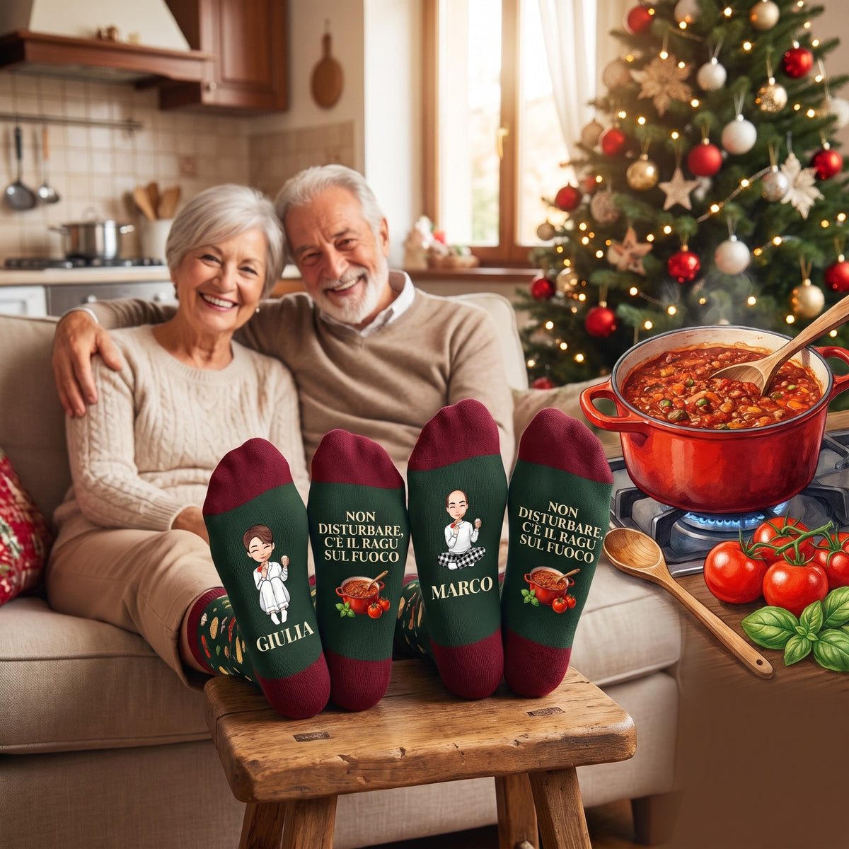 Calzini cucina per la coppia a Natale