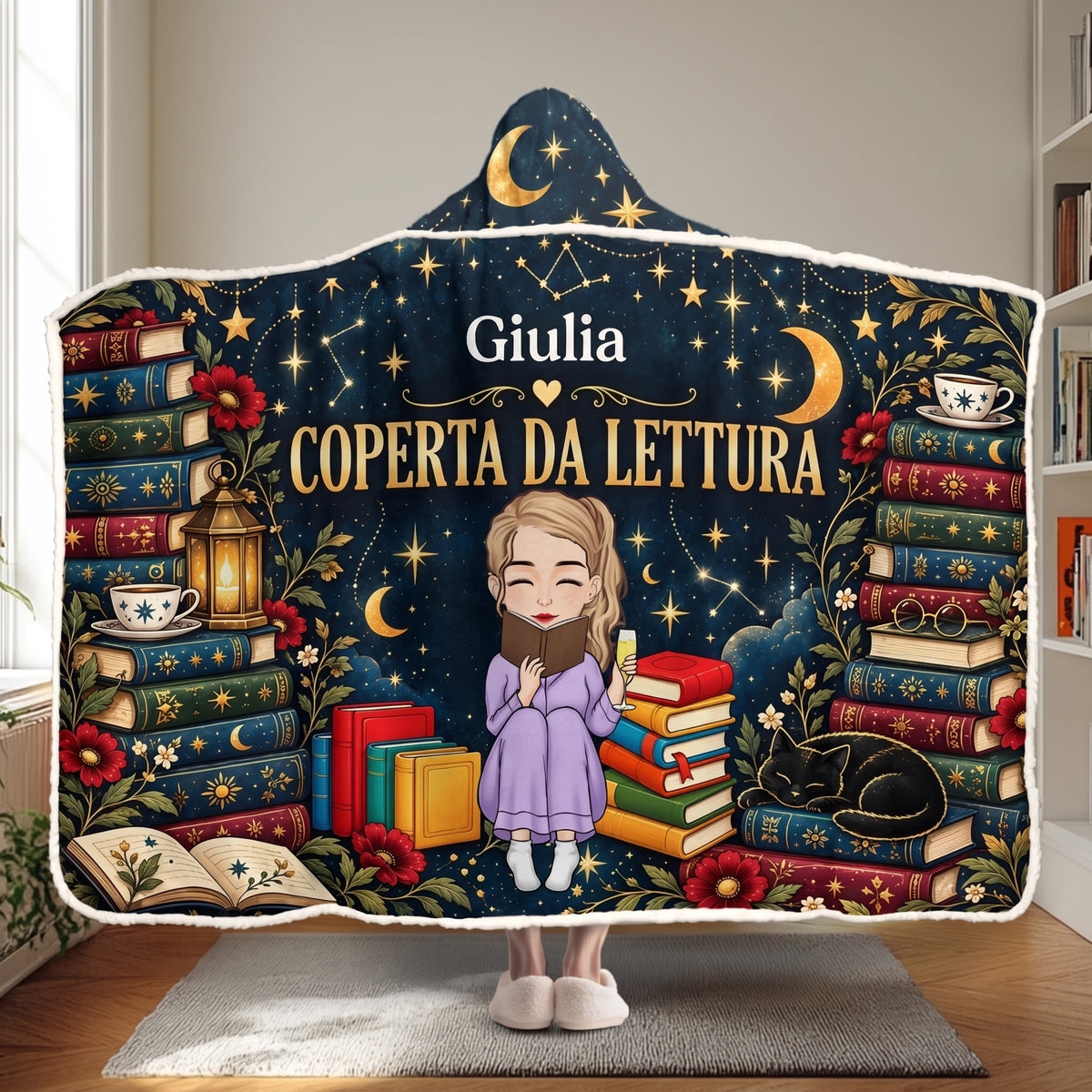 Coperta da lettura personalizzata viola