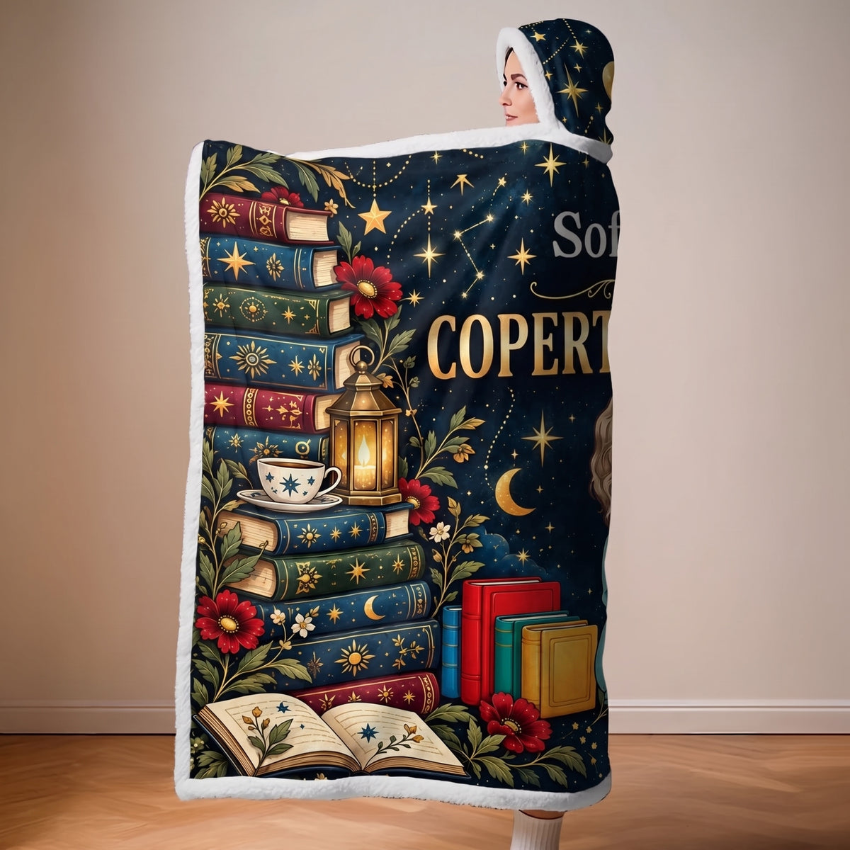 Coperta da lettura vista di lato