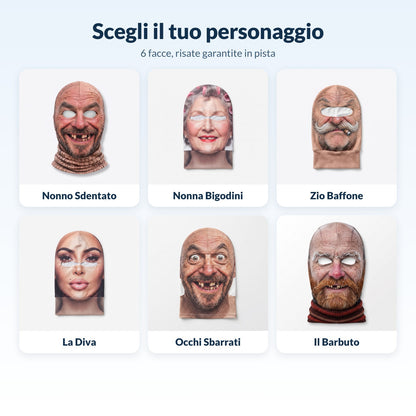 I 6 personaggi del passamontagna Facciatosta