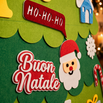 Scritta Buon Natale in feltro