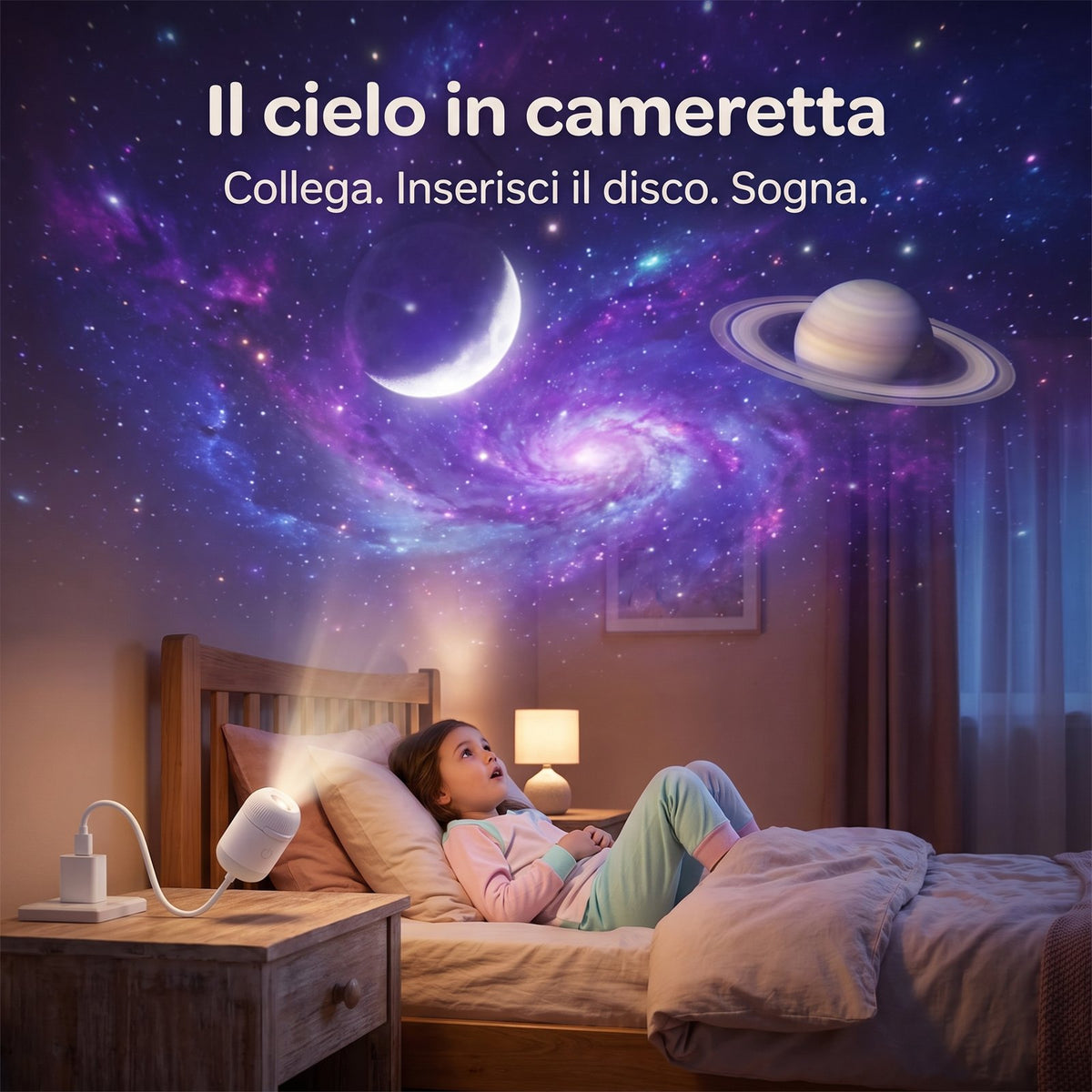 Galassina proiettore galassia in cameretta