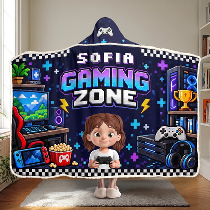 Coperta gaming personalizzata viola per bambina