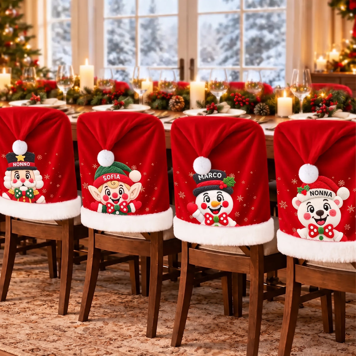 Natalino coprisedia di Natale personalizzati