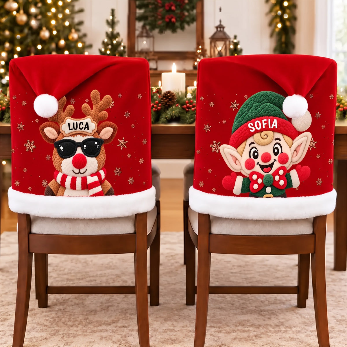Natalino coprisedia di Natale personalizzati