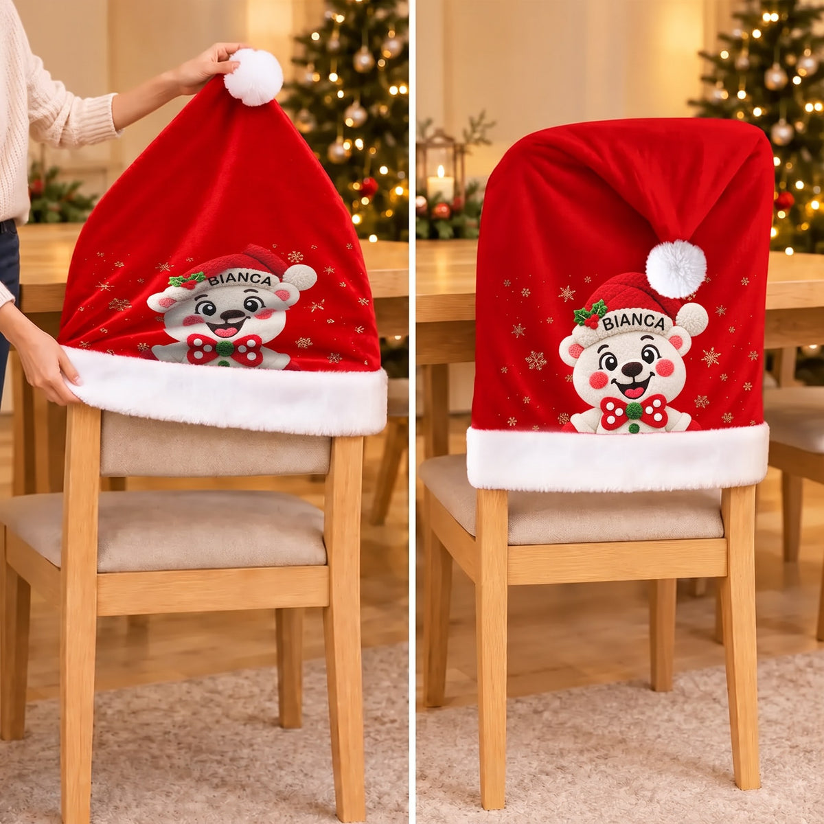 Natalino coprisedia di Natale personalizzati