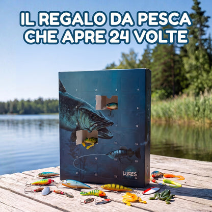 Pescavvento – calendario dell'Avvento con 24 esche da pesca