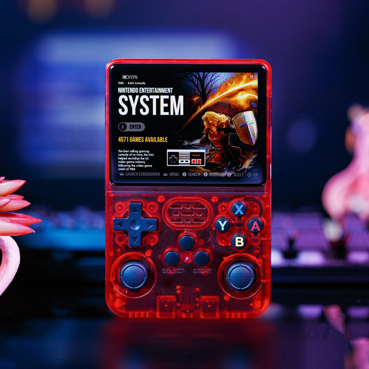 Console retrò portatile Pixelino rossa