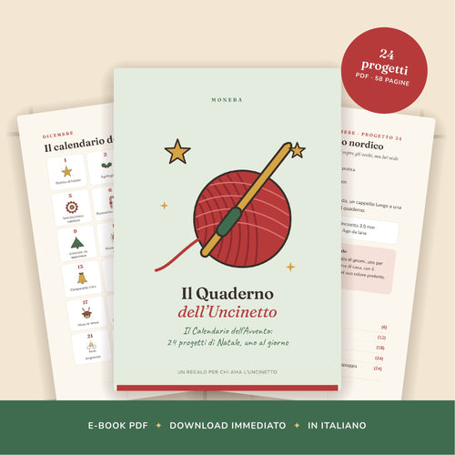 E-book Il Quaderno dell'Uncinetto – Calendario dell'Avvento, 24 progetti di Natale