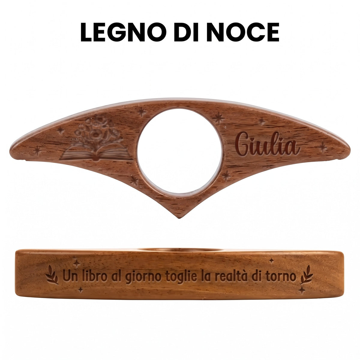 Reggipagina in legno di noce