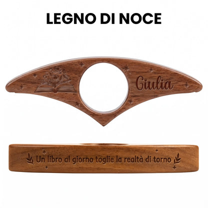 Reggipagina in legno di noce