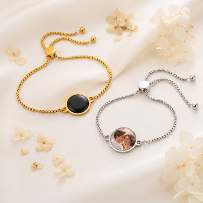 Bracciale Rivela con foto nascosta, oro e argento