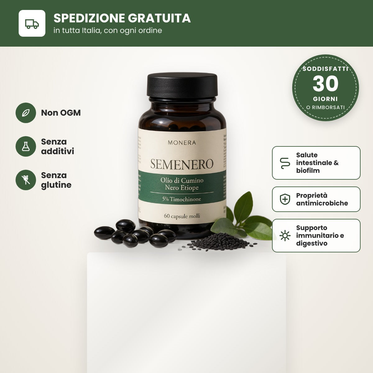 Semenero olio di cumino nero etiope - spedizione gratuita