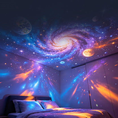 Soffitto con galassia proiettata