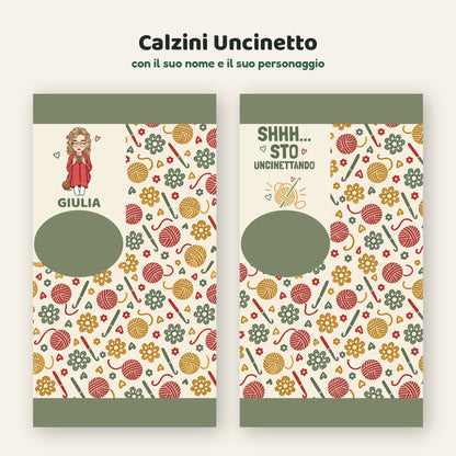 Calzini personalizzati uncinetto con nome