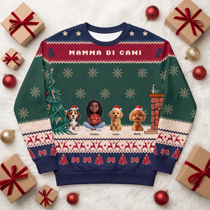 Maglione Mamma di cani verde