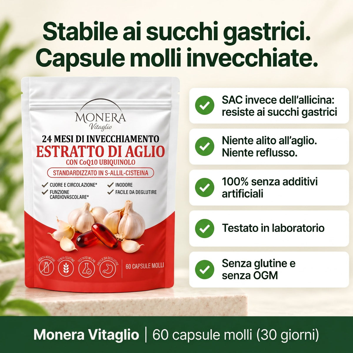 Vitaglio capsule molli stabili ai succhi gastrici