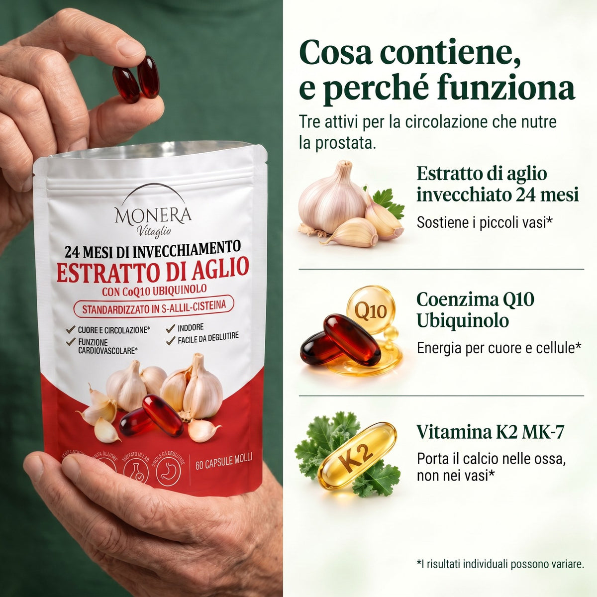 Tre attivi per la circolazione che nutre la prostata