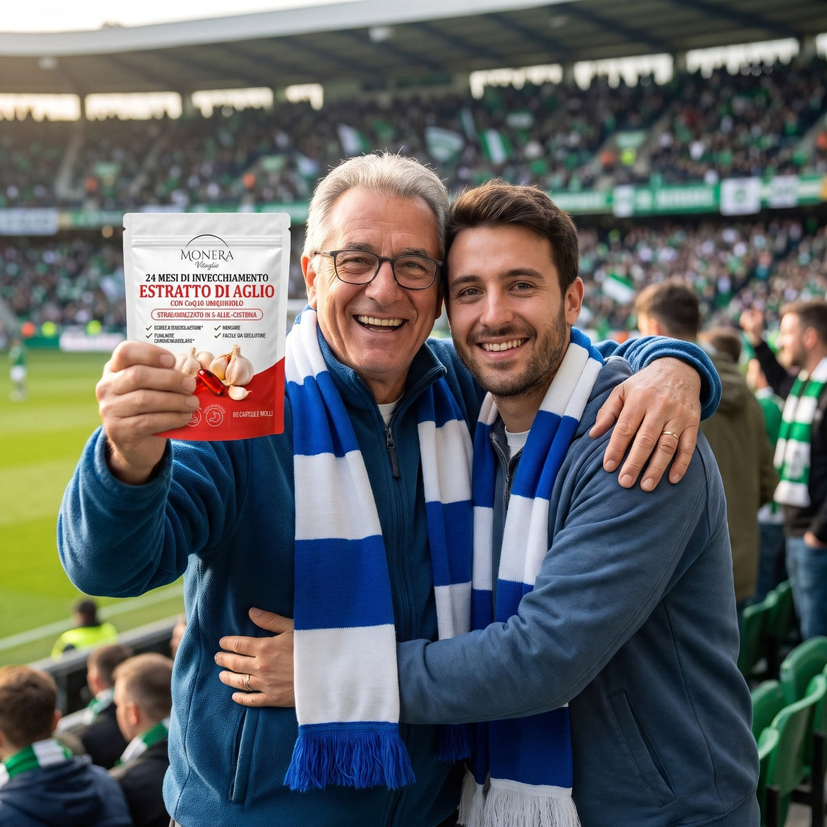 Padre e figlio allo stadio con Vitaglio