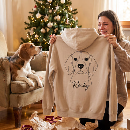 Regalo di Natale: felpa con il ritratto del cane